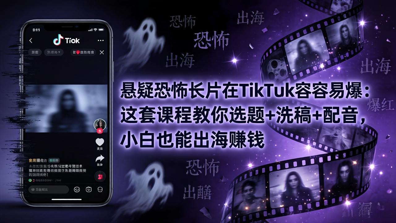 ��18220�ڣ����ɿֲ���Ƭ��TikTok�����ױ������׿γ̽���ѡ��+ϴ��+������С��Ҳ�ܳ���׬Ǯ