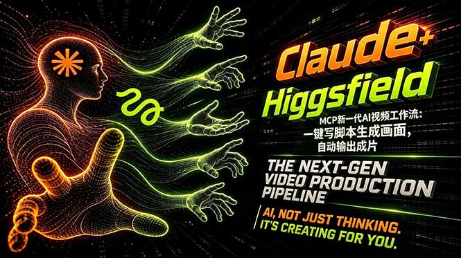 ��18345�ڣ�Claude+Higgsfield MCP��һ��AI��Ƶ��������һ��д�ű����ɻ��棬�Զ������Ƭ